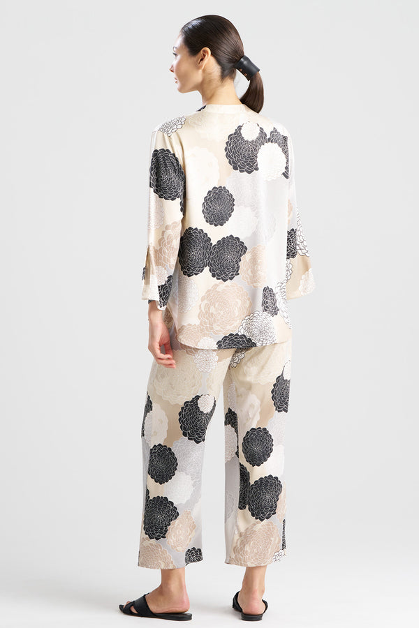 Natori Botanic Melody Satin Long Sleeve PJ Velvet Mink