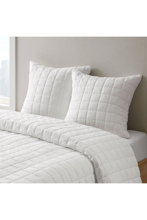 Natori Cocoon Quilt Top White Comforter Mini Set White