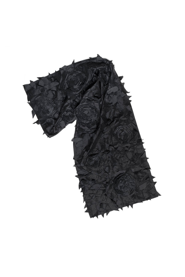 Natori Couture Silk Dupioni Embellished Obi Belt Black