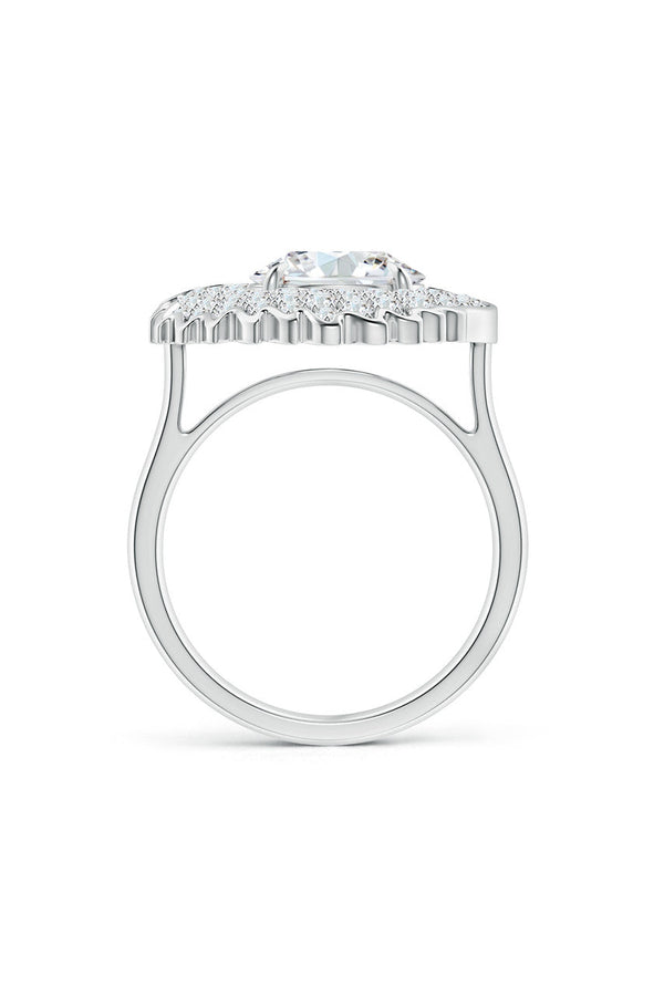 Natori Dragon Lab-Grown 14K Gold Round Diamond Ring 14K White Gold