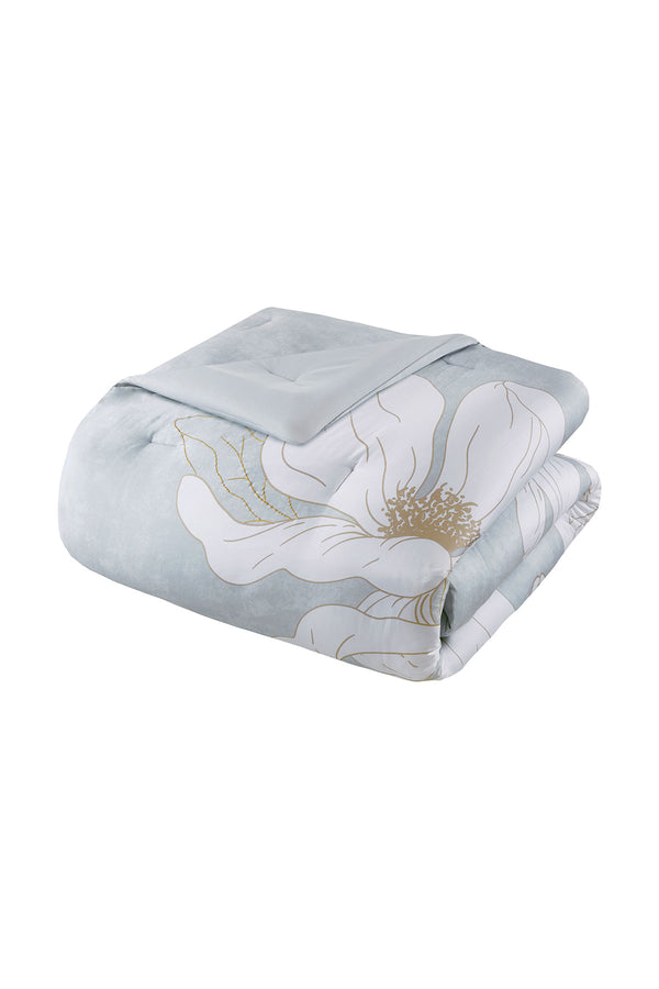 Natori Dreamscape Embroidered 4 Piece Comforter Mini Set Dove Gray