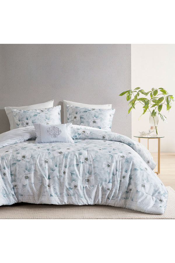 natori Eternal Blossom 4 Piece Comforter Mini Set Blue