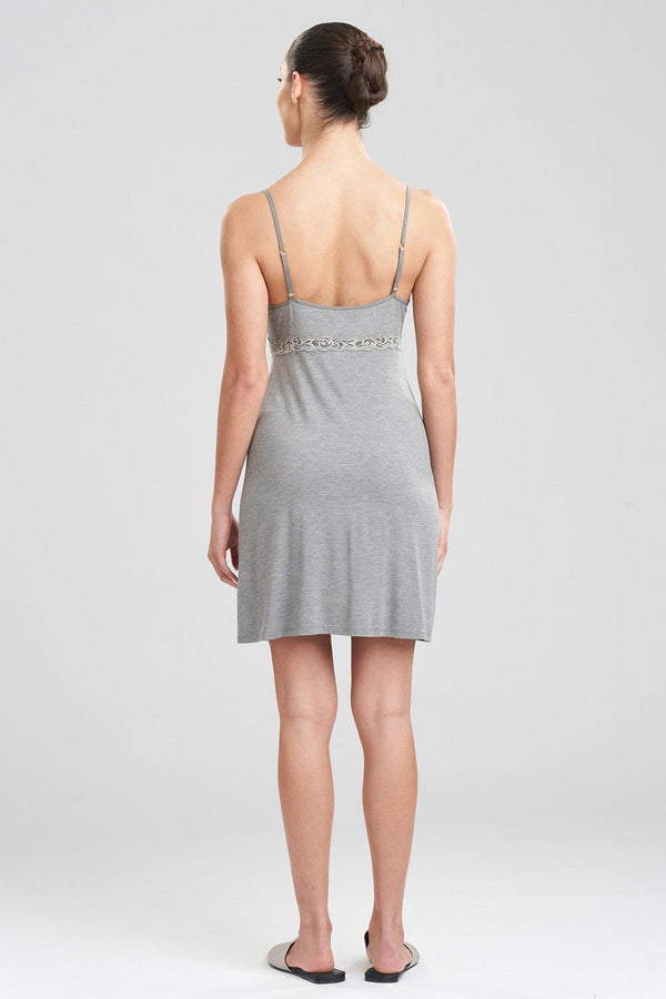 Natori Feathers Essentials Lace Chemise Heather Grey