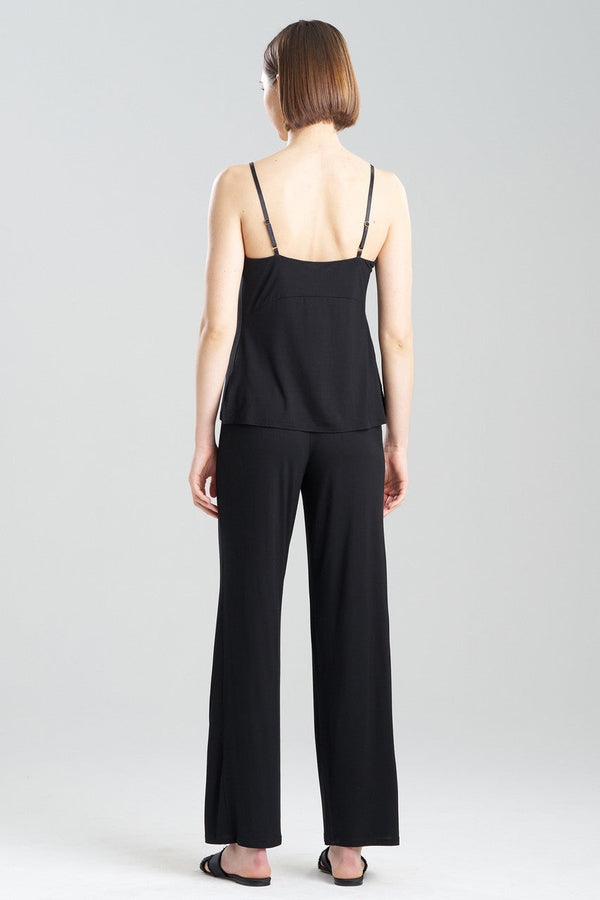 Natori Feathers Essentials Lenzing™ Ecovero™ Viscose Lace Cami PJ Black