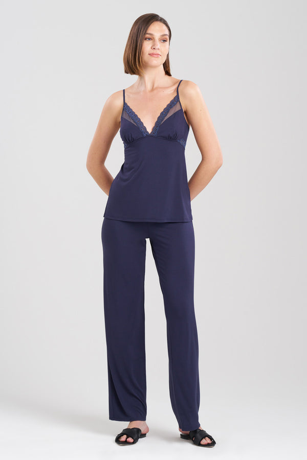 natori Feathers Essentials Lenzing™ Ecovero™ Viscose Cami PJ Night Blue