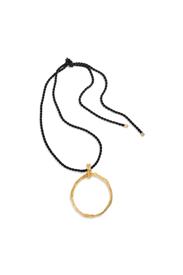 natori Gold Brass Wire Pendant Necklace Antique Gold