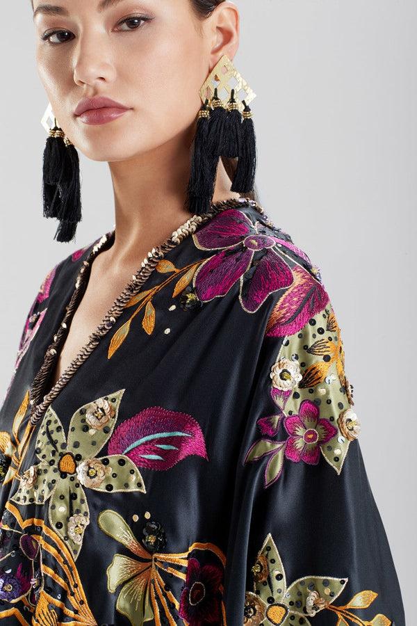 Natori Gold Plated Brass Geo Tassel Clip Earrings Gold