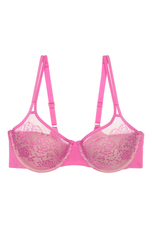 natori Graceful Full Fit Balconette Contour Underwire Bra Super Pink/Café