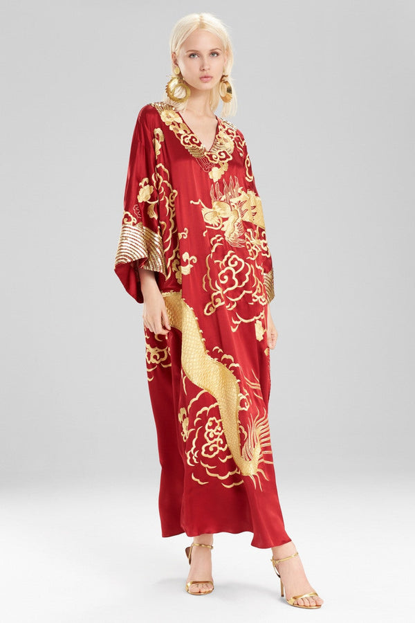 Natori Hammered Brass Dragon Swirl Drop Clip Earrings Gold