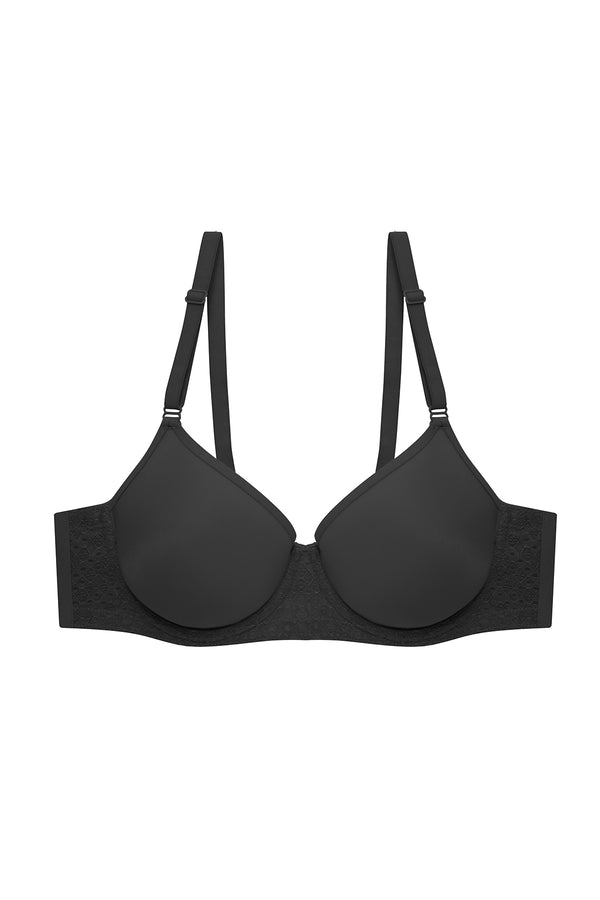 natori Harmony Smooth Back Spacer Underwire Bra Black