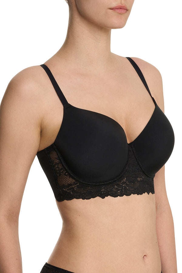 Natori Heavenly Full Coverage Longline T-Shirt Bra Black