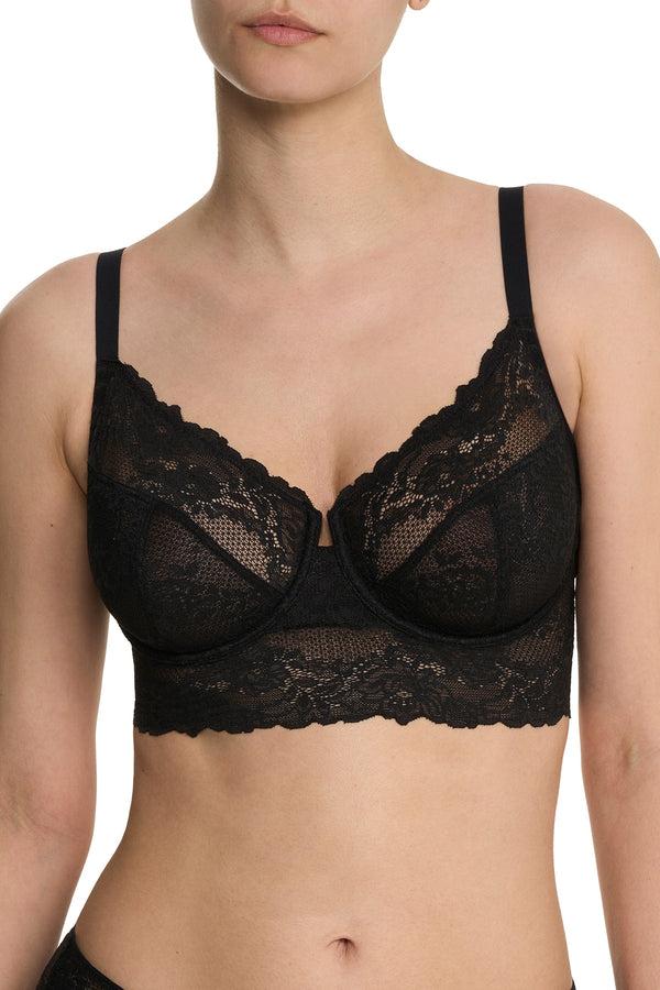 Natori Heavenly Full Coverage Longline Underwire Bra Black