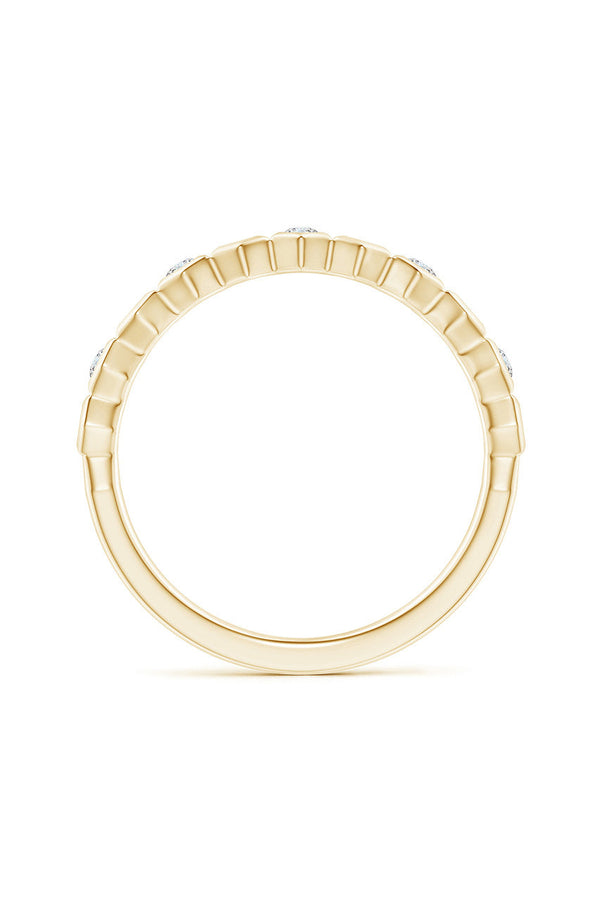 Natori Indochine 14k Hexagon Alternating 5-Diamond Ring 14K Yellow Gold