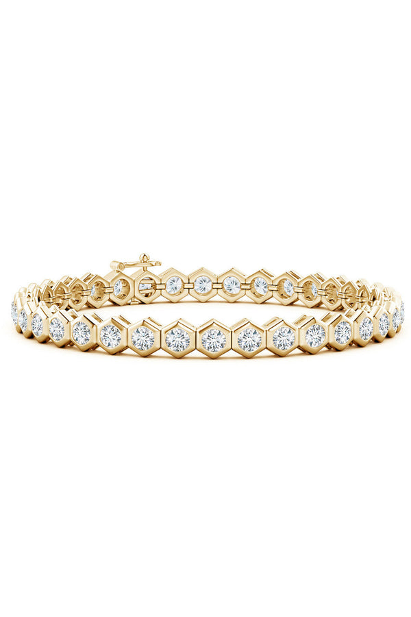 Natori Indochine Diamond Tennis Bracelet 14K Yellow Gold