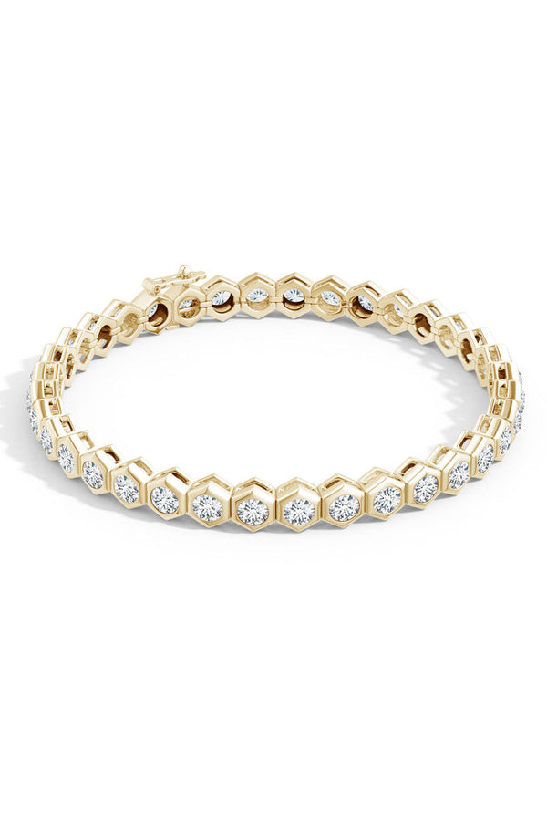 Natori Indochine Diamond Tennis Bracelet 14K Yellow Gold