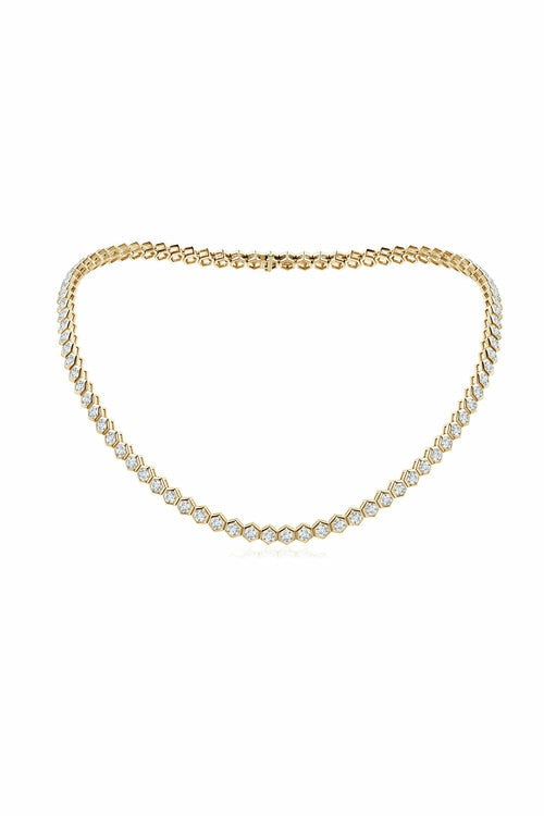 Natori Indochine Diamond Tennis Necklace 14K Yellow Gold