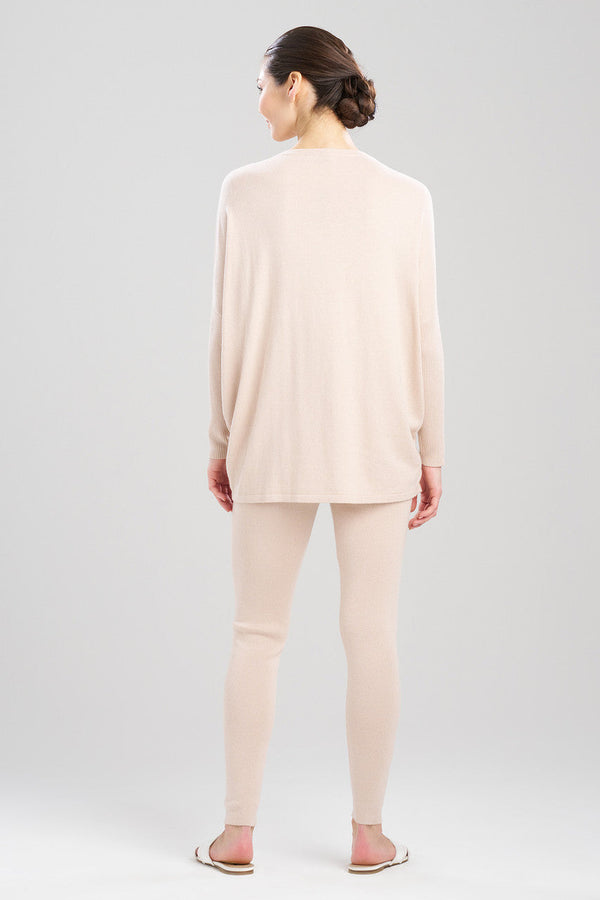 Natori Indulge Boat Neck Long Sleeve Sweater Sand Dune
