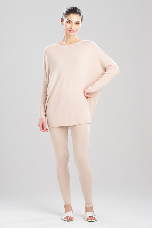 natori Indulge Boat Neck Long Sleeve Sweater Sand Dune