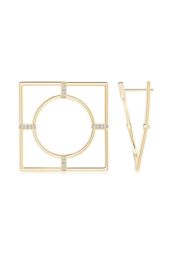 Natori Infinity 14K Gold Geometric Hoop Earrings 14K Yellow Gold