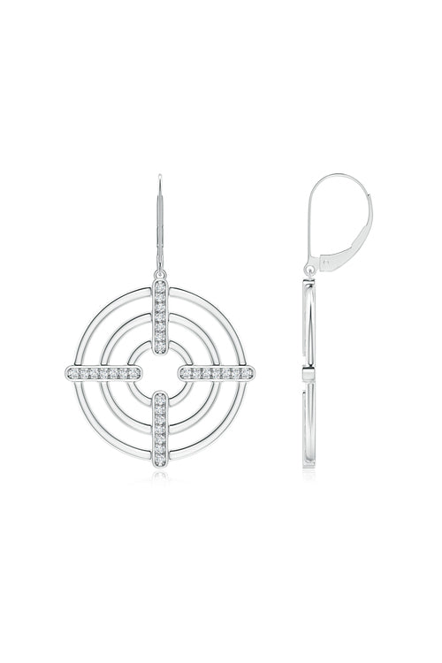 natori Infinity Concentric Circle 14K Gold Earrings 14K White Gold