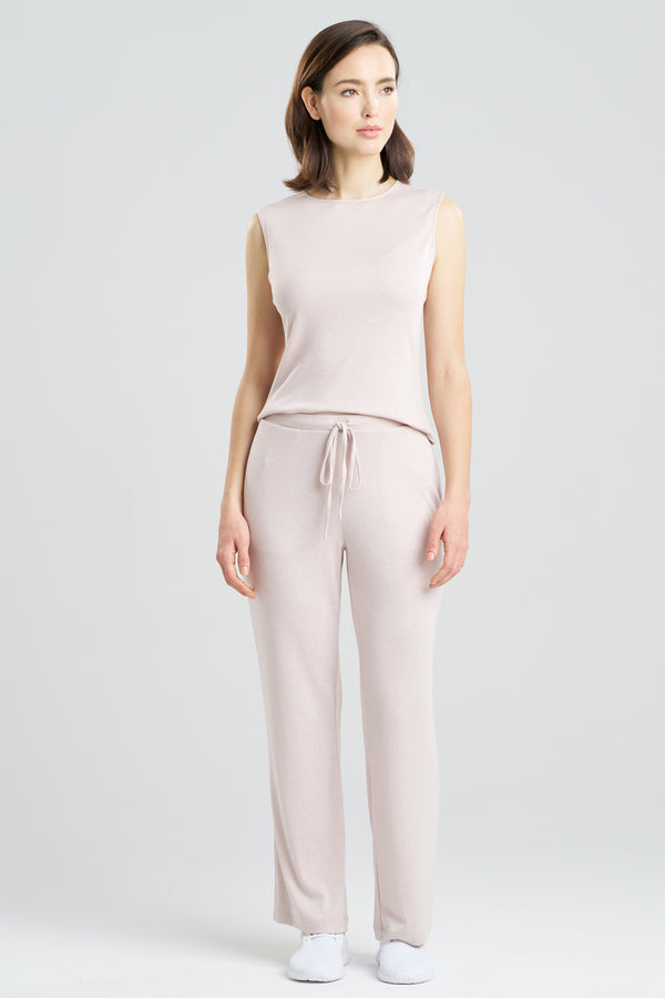 natori Jersey Essentials Straight Leg Pants Cashmere