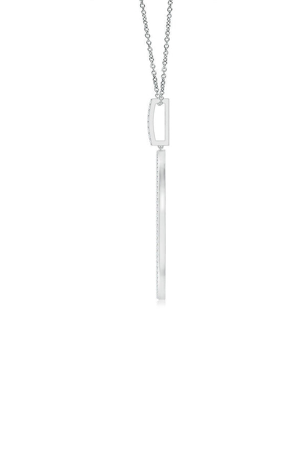 Natori Kamon 14k Open Diamond Pendant Necklace 14K White Gold