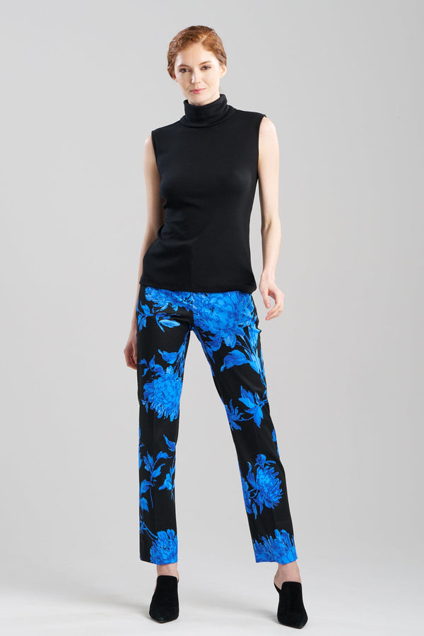 Natori Layering Jersey Sleeveless Turtleneck Top Black