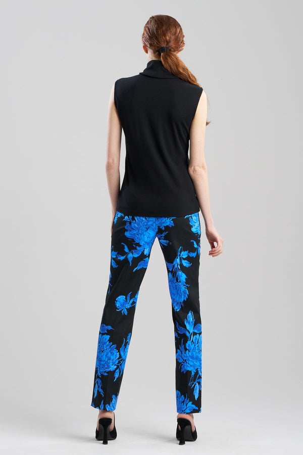 Natori Layering Jersey Sleeveless Turtleneck Top Black