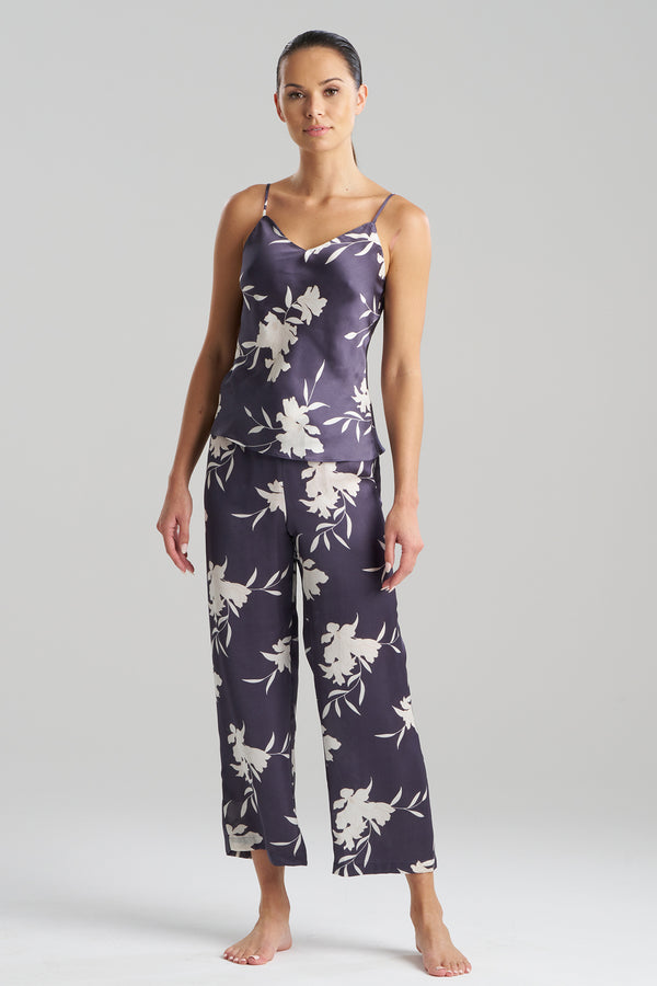 Natori Lily Printed Satin Icon Cami PJ Twilight Blue