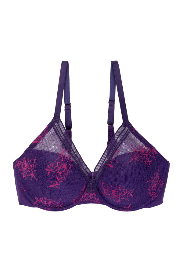 natori Love Lace Full Coverage Plunge T-Shirt Bra Vivid Grape/Sakura