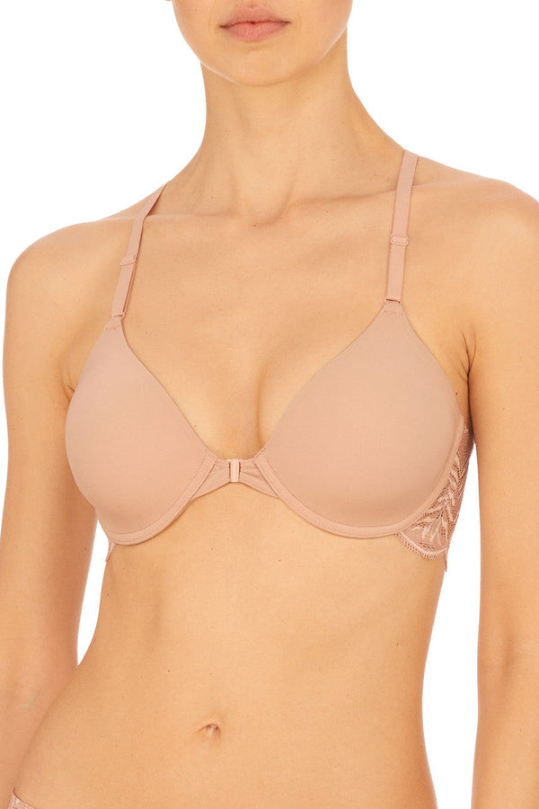 Natori Lush Front Close Contour Underwire Bra Rose Beige/Warm White