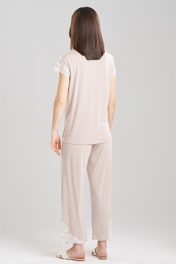 Natori Luxe Shangri-La TENCEL™ Notch PJ Heather Cashmere