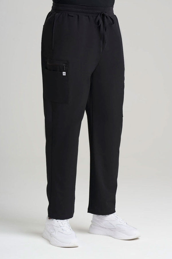 natori Men's 7-Pocket Straight Leg Scrub Pants Black