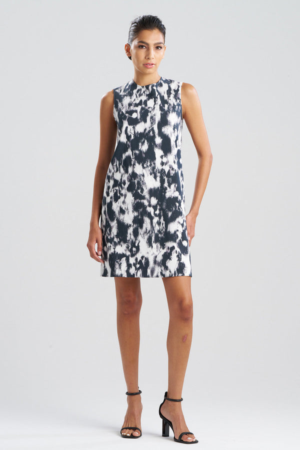 natori Abstract Shift Dress Black