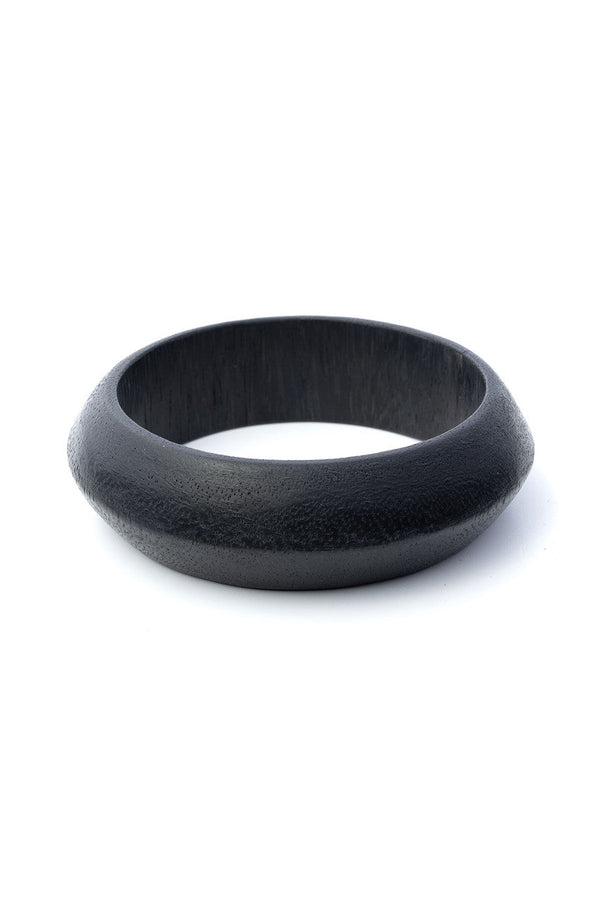 natori Acacia Wooden Bangle Set Black