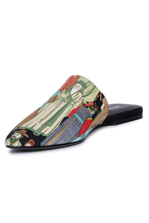 Natori Adore Dynasty Satin Slide Black Multi