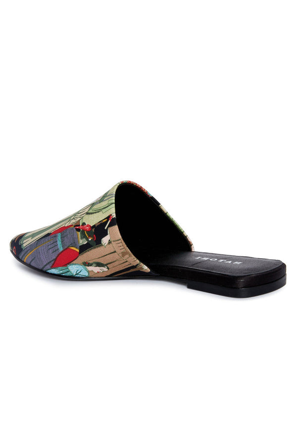 Natori Adore Dynasty Satin Slide Black Multi