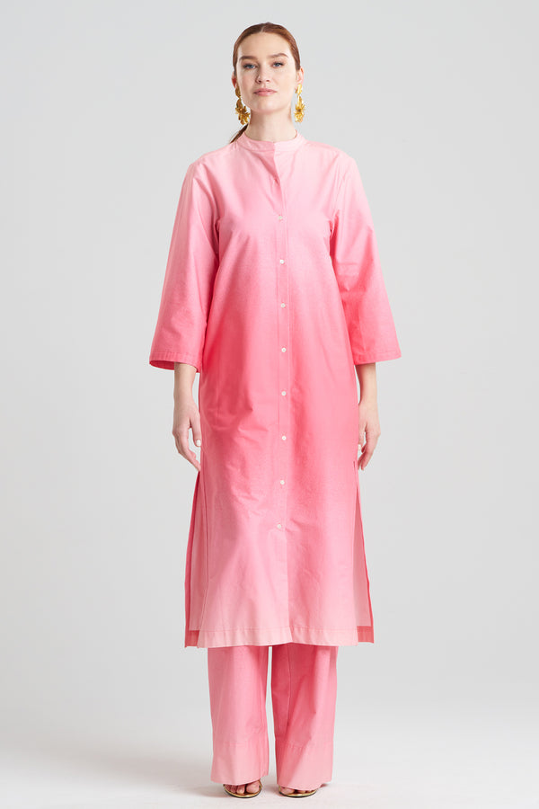 Natori Akari Cotton Mandarin Tunic Flamingo