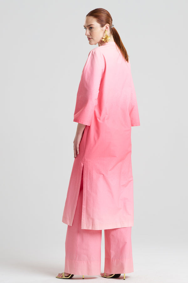 Natori Akari Cotton Mandarin Tunic Flamingo