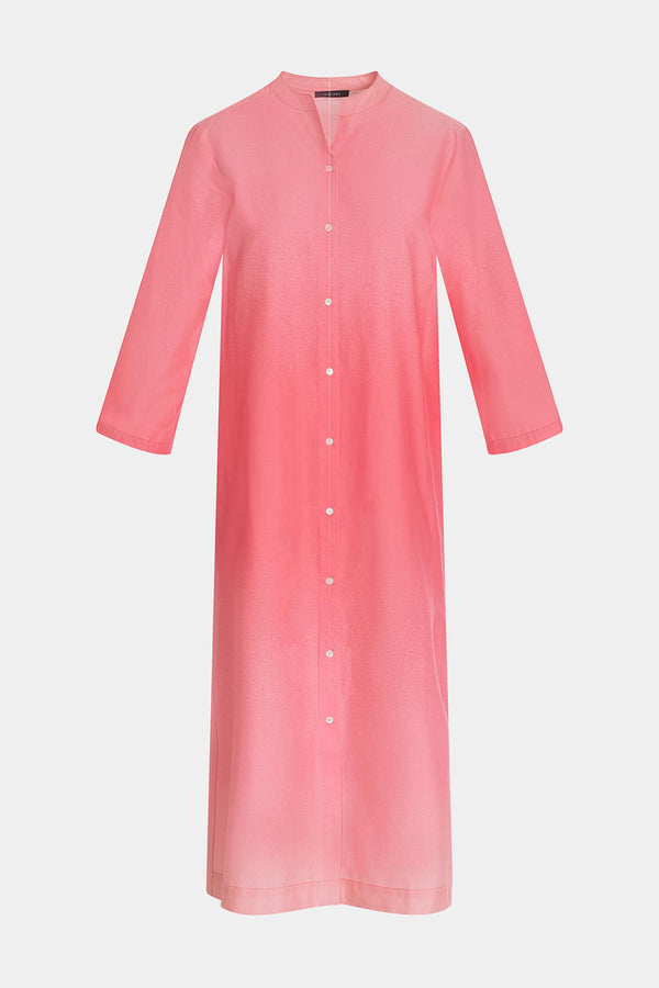 Natori Akari Cotton Mandarin Tunic Flamingo