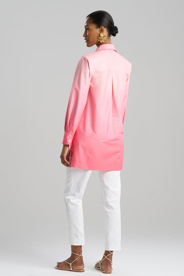 Natori Akari Cotton Oversized Shirt Flamingo
