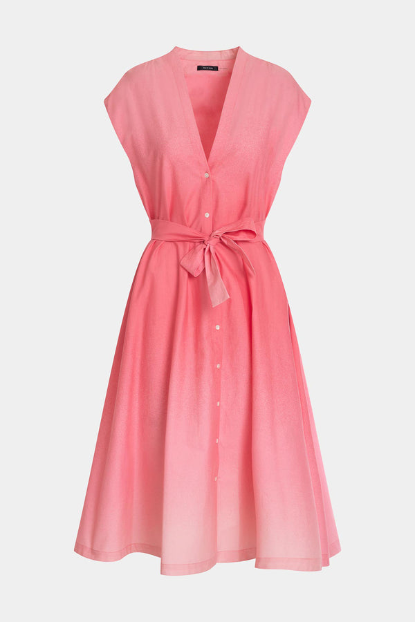 Natori Akari Cotton Tie Front Dress Flamingo
