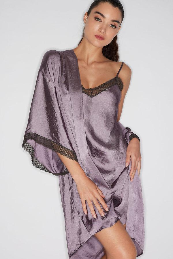 natori Ashley Icon Lace Wrap Wisteria