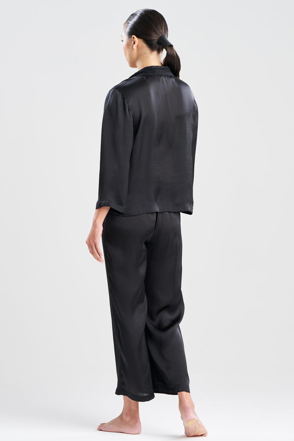 Natori Ashley Icon Notch Lace PJ Black