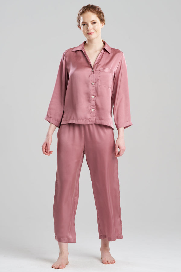 natori Ashley Icon Notch PJ Tea Pink