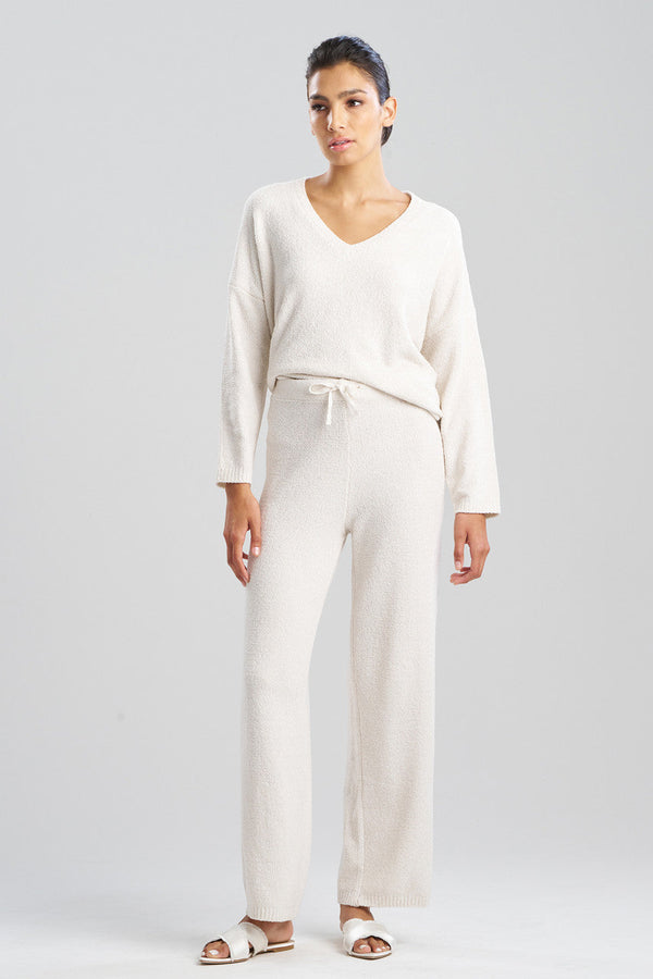 natori Aura Straight Leg Pants Heather White Opal