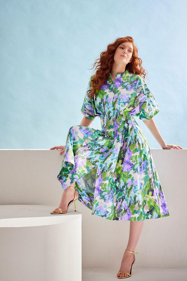 natori Ayame Cotton Dress Multi