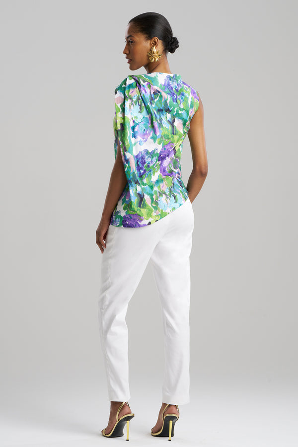 Natori Ayame Cotton Origami Top Multi