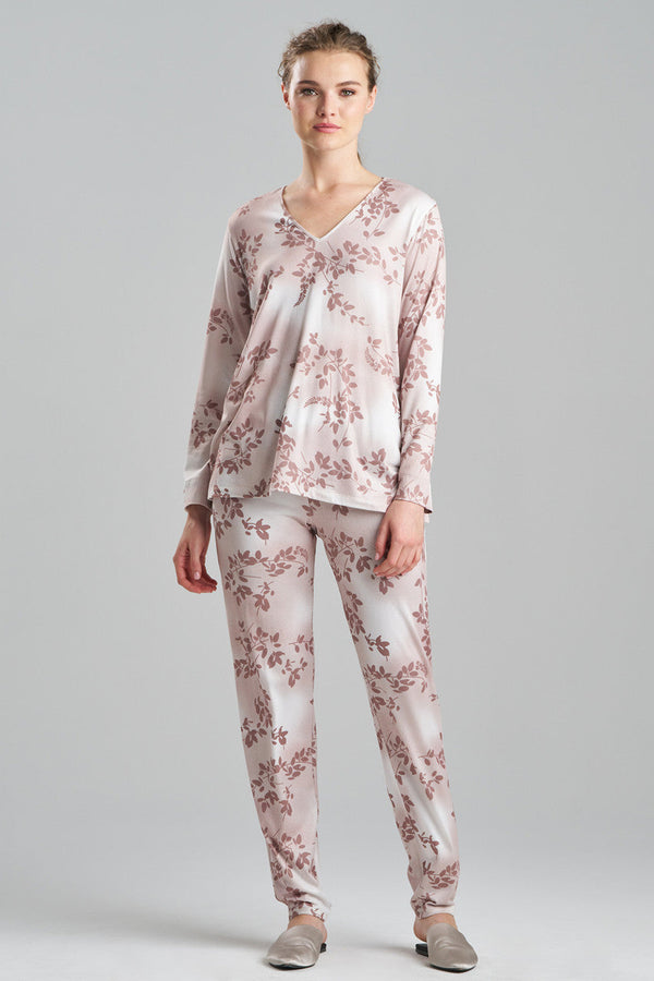 natori Balsam Cozy Knit V-Neck PJ Natural