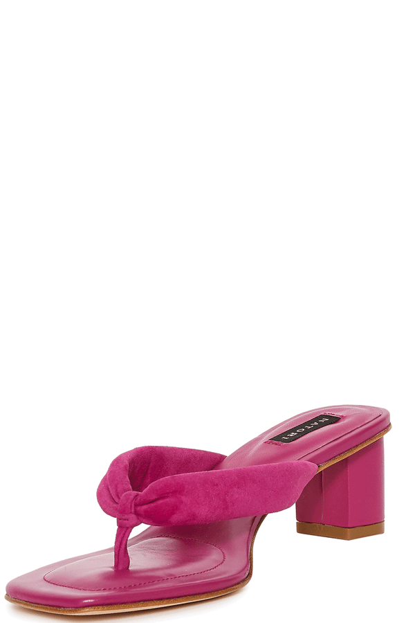 Natori Bay Suede Thong Sandal Dragonfruit